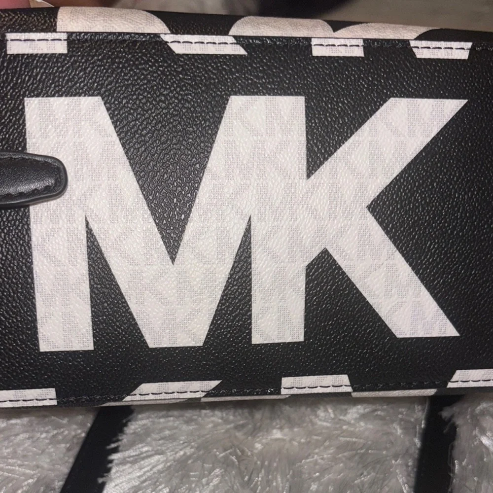 Michael Kors Black and White Backpack - Picture 2 of 5